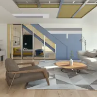 Perete de compartimentare ușor și plafon suspendat din plăci de gips-carton