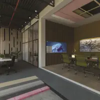 Realizarea plafonului suspendat cu plăci din gips-carton rezistent la foc. Finisarea pardoselii în clădiri industriale