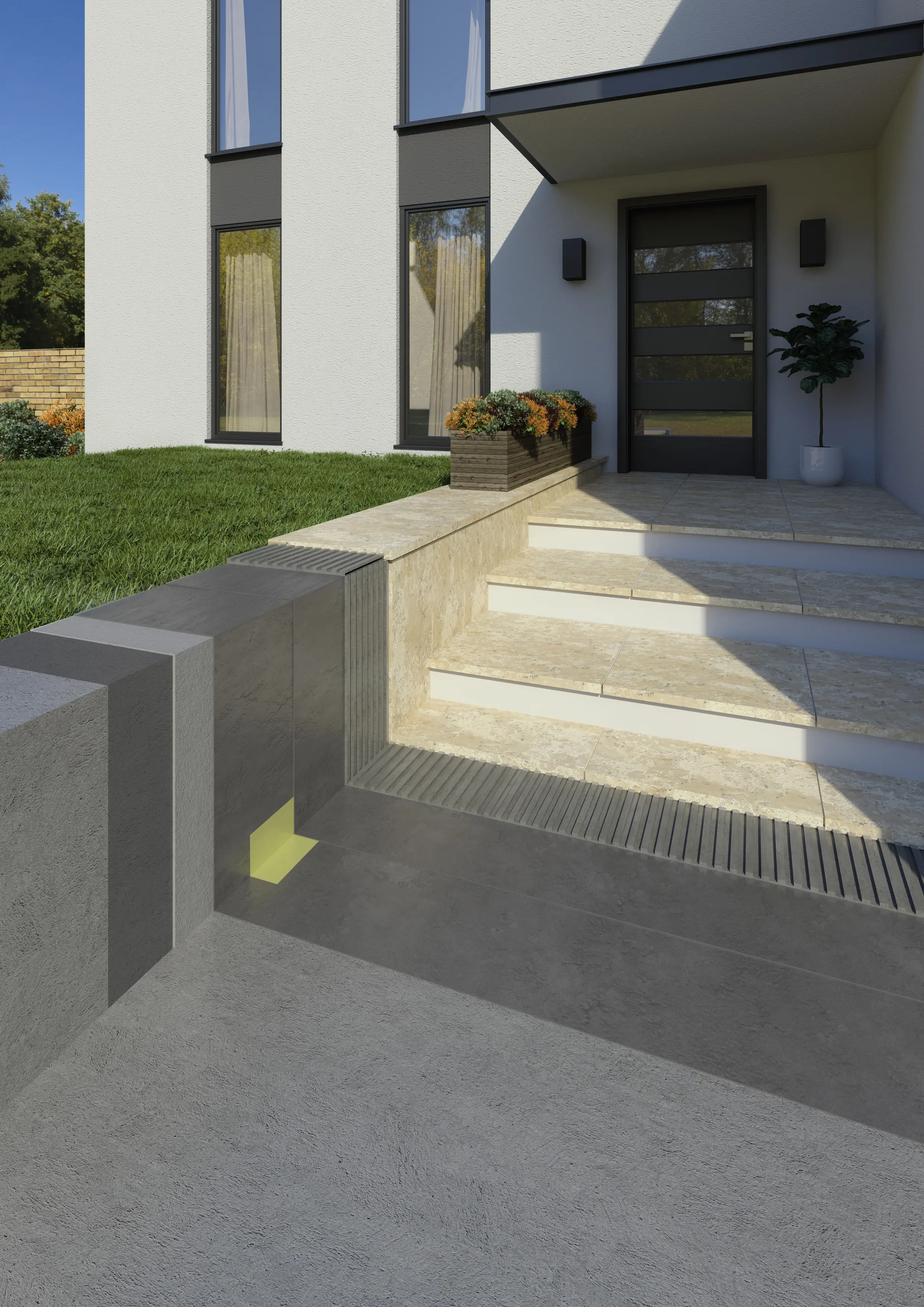 Amenajarea gardurilor, a scărilor și a aleilor pietonale